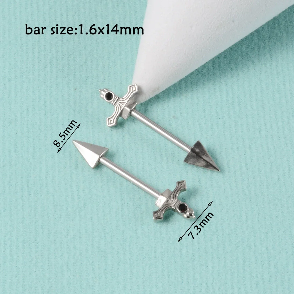 Wholesale Nipple Ring Stainless Steel Zircon Heartshaped Clover Rabbit Animal Snakeshaped Polished - Image 15