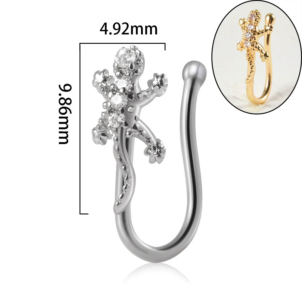Wholesale Nose Clip Copper Insect Pattern Diamond Design Unisex - Image 6