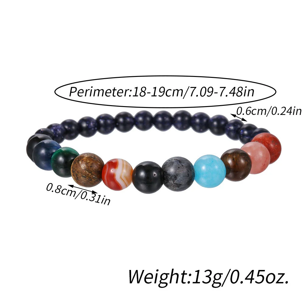 Wholesale Obsidian Beaded Bracelet Handmade Geometric Style Volcanic Stone Unisex - Image 11