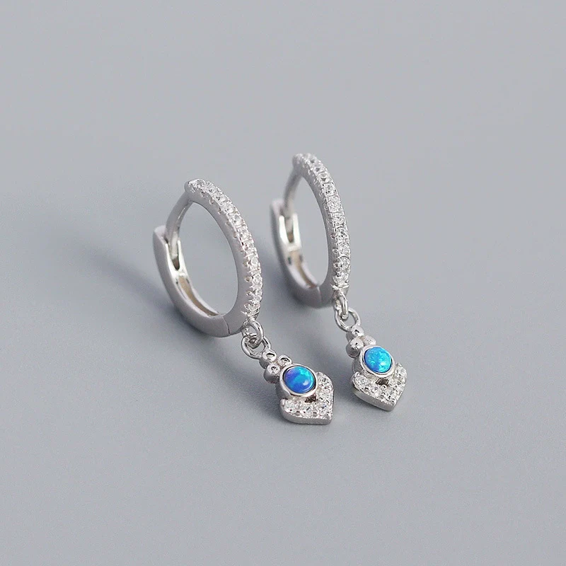 Wholesale Opal Earrings 925 Silver Geometric Light Luxury Style Electroplated - Image 6