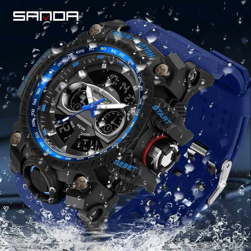 Wholesale Outdoor Sports Watch Tpu Strap Abs Case Acrylic Mirror Round Dial - Image 4