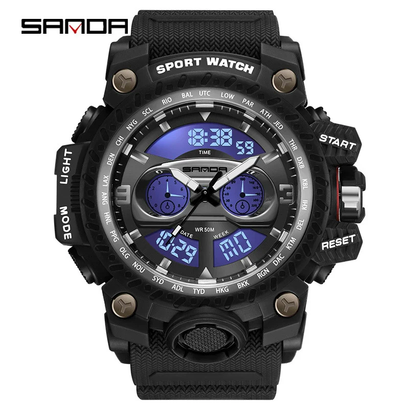 Wholesale Outdoor Sports Watch Tpu Strap Abs Case Acrylic Mirror Round Dial - Image 8