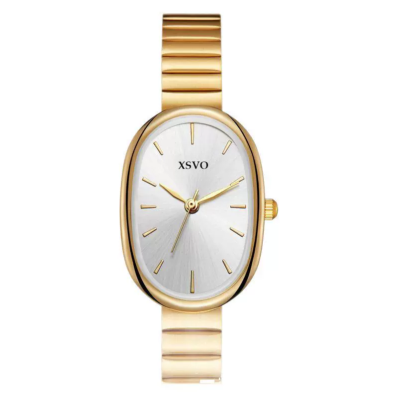 Wholesale Oval Dial Stainless Steel Band Pointer Watch For Female With Retro Simple Style - Image 5