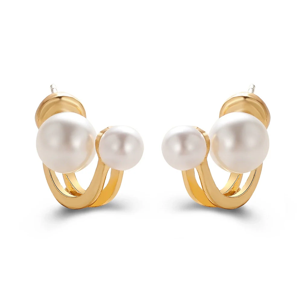 Wholesale Pearl Stud Earrings Alloy Heart Shape Cartoon Retro Trendy - Image 5