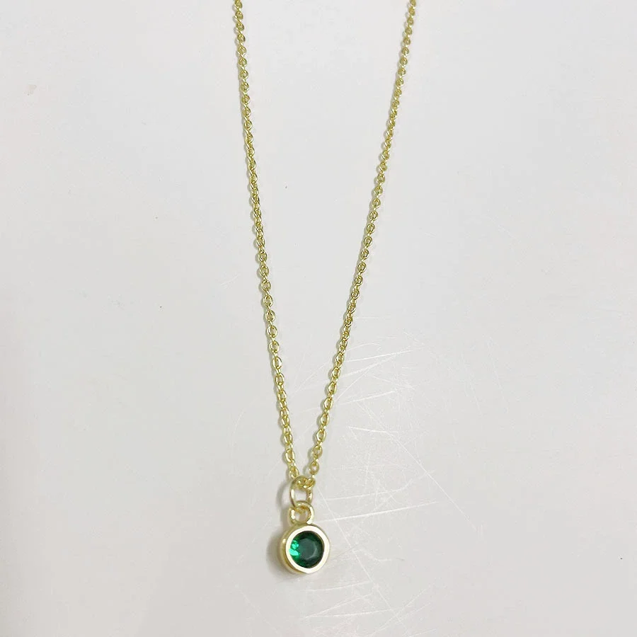 Wholesale Pendant Necklace Copper Electroplated Geometric Mixed Gem Inlay For Women - Image 10