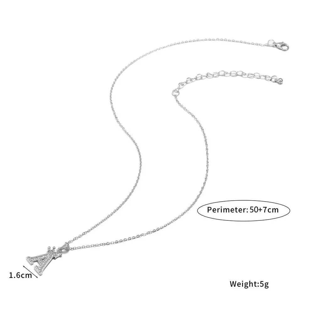 Wholesale Pendant Necklace Copper Inlaid Zircon Alloy With Micro Inlay English Letter Design Ochain - Image 2