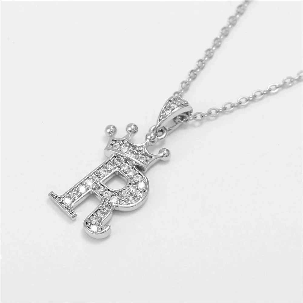 Wholesale Pendant Necklace Copper Inlaid Zircon Alloy With Micro Inlay English Letter Design Ochain - Image 23