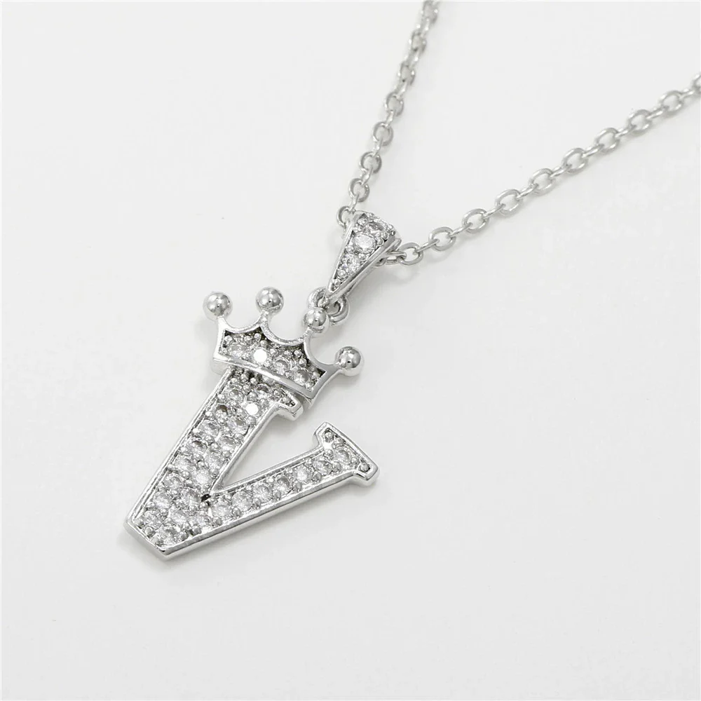 Wholesale Pendant Necklace Copper Inlaid Zircon Alloy With Micro Inlay English Letter Design Ochain - Image 27