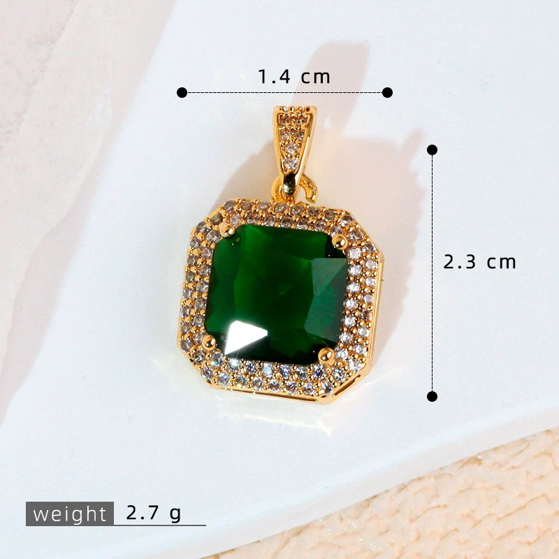 Wholesale Pendant Retro Geometric Style Copper Zircon Electroplated - Image 11