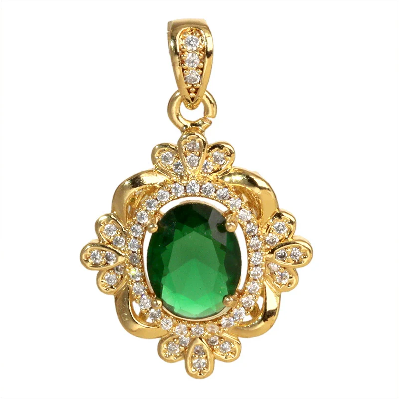 Wholesale Pendant Retro Geometric Style Copper Zircon Electroplated - Image 5