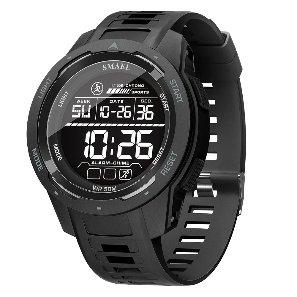 Wholesale Plastic Electronic Watch Round Dial Led Luminous Digital Display Outdoor Sports Multifunctional Waterproof Watch - Image 7