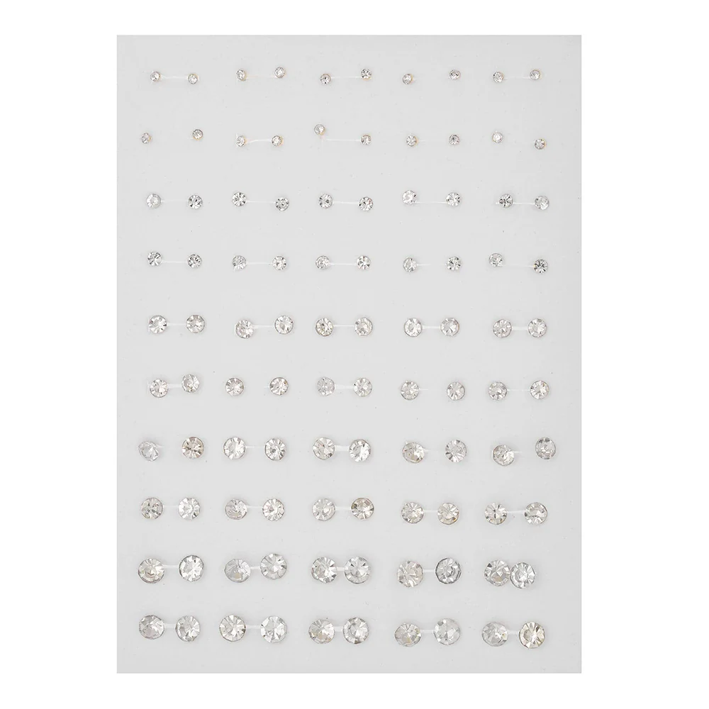 Wholesale Plastic Geometric Rhinestone Earrings With Electroplating Treatment For Women - Image 9
