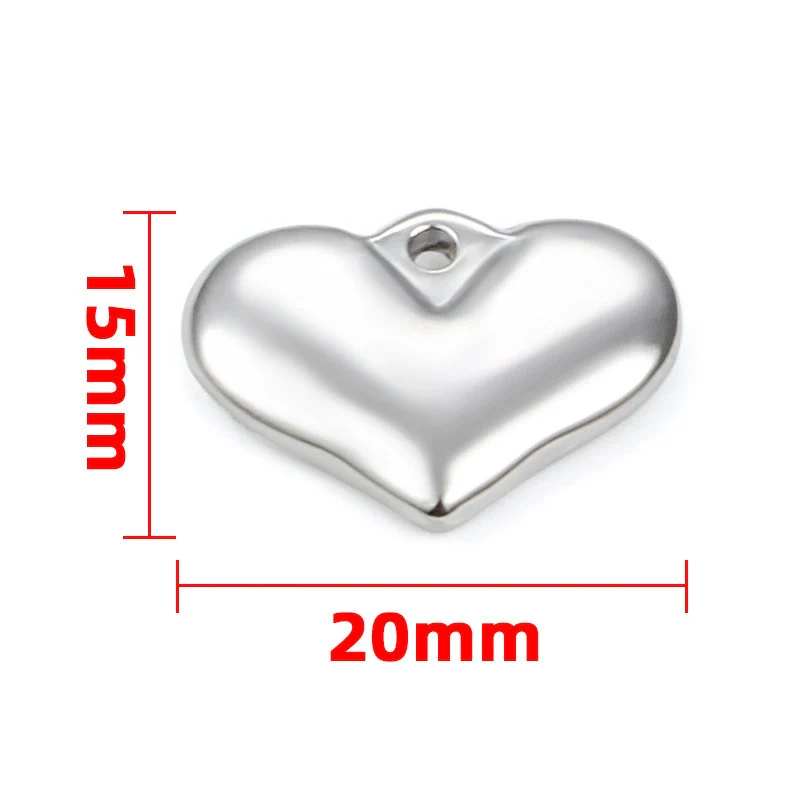 Wholesale Polished Stainless Steel Heart Shaped Personality Love Pendant Jewelry Accessories For Women - Image 3