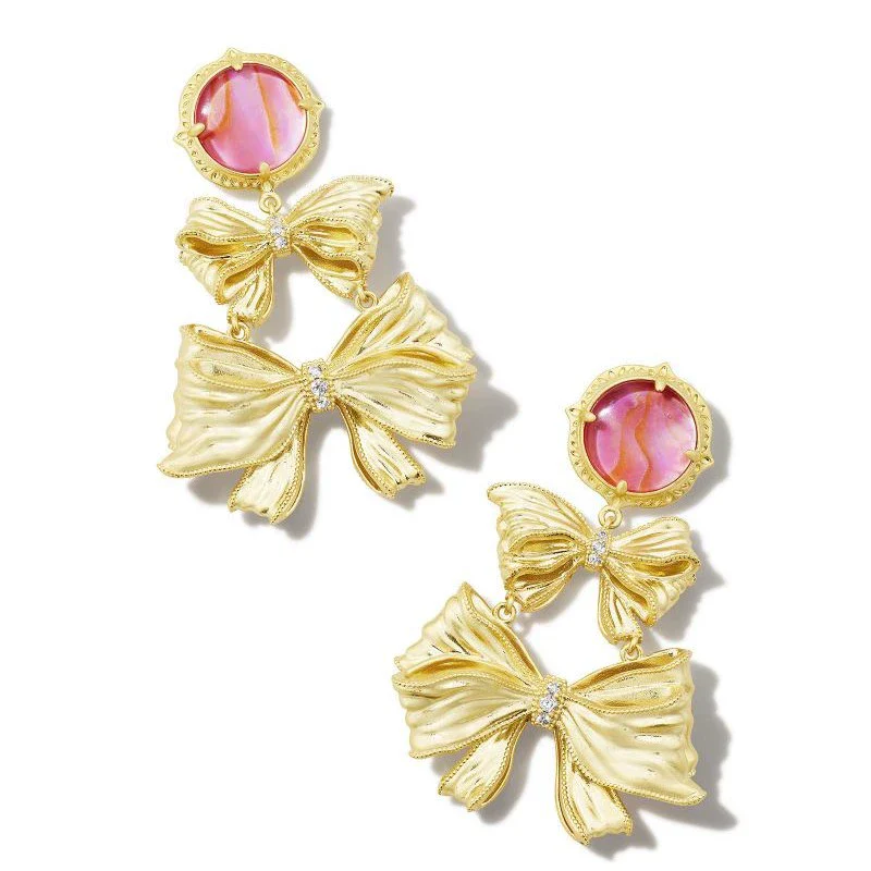 Wholesale Punk Geometric Crystal Pendant Necklace Bow Earrings Bracelet With Electroplating - Image 5