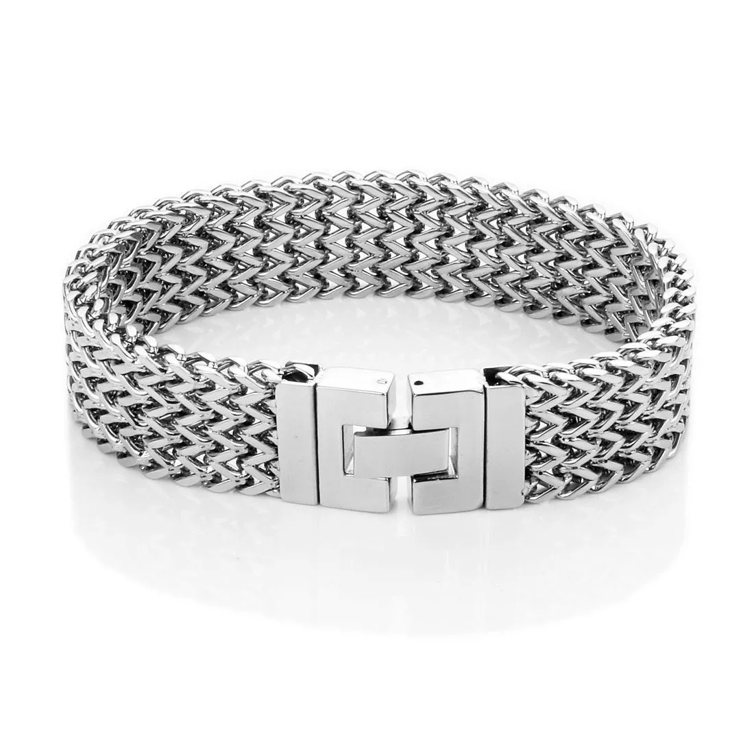 Wholesale Punk Style Geometric Titanium Steel Welding Polishing Bracelet For Men And Unisex - Image 2