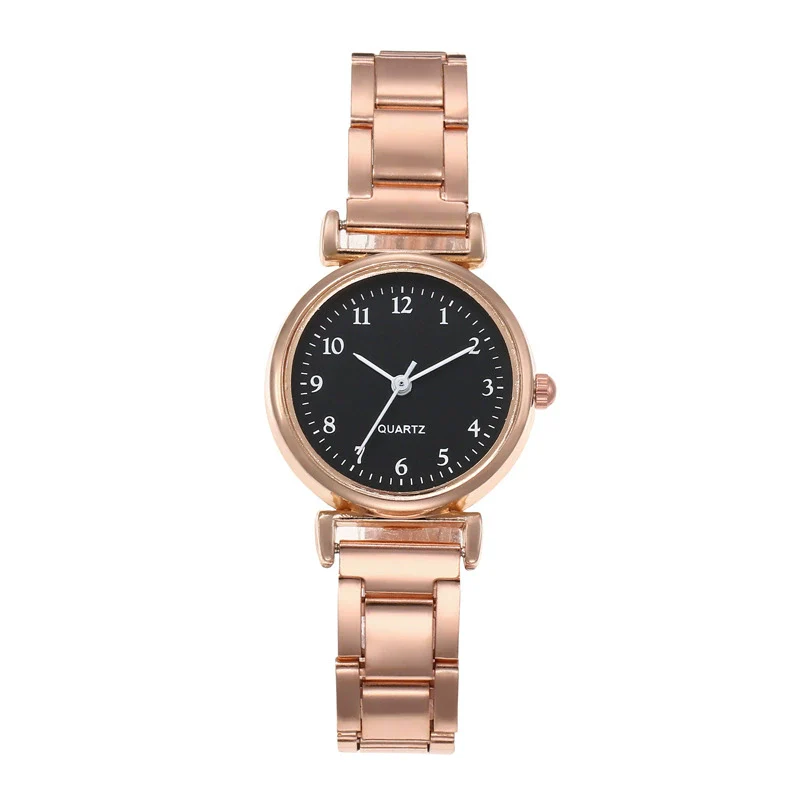 Wholesale Quartz Watch Alloy Case Stainless Steel Buckle Steel Strip Strap Round Dial Fresh Retro Style - Image 4