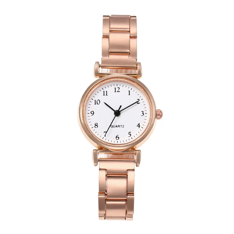 Wholesale Quartz Watch Alloy Case Stainless Steel Buckle Steel Strip Strap Round Dial Fresh Retro Style - Image 5