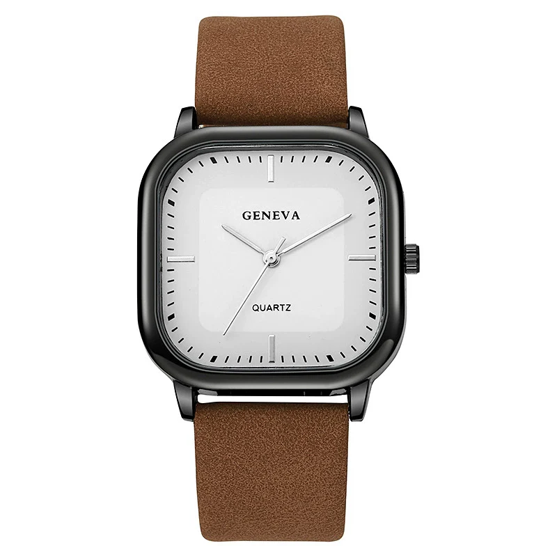 Wholesale Quartz Watches Alloy Case Imitation Leather Strap Square Dial Casual Style For Men - Image 6