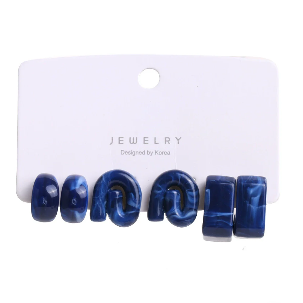 Wholesale Resin And Plastic Geometric Fashion Earrings Set With Epoxy Treatment - Image 9