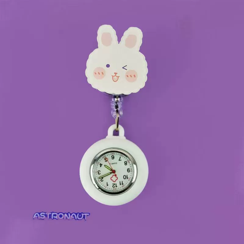 Wholesale Retractable Hanging Nurse Watch Plastic Case Silicone Strap Round Dial Casual Style - Image 3