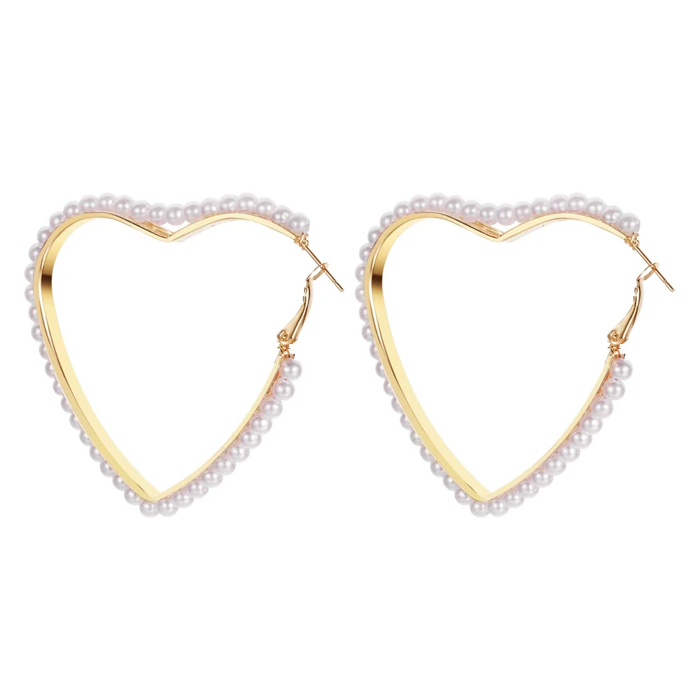 Wholesale Retro C Shaped Geometric Pearl And Alloy Earrings - Image 11