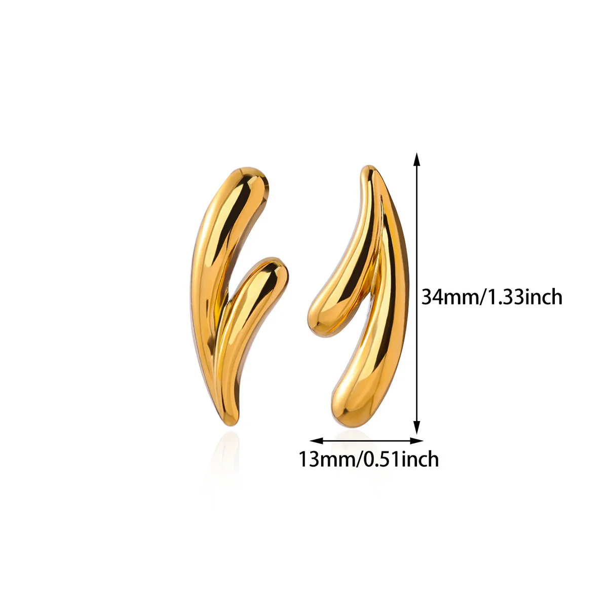 Wholesale Retro Elegant Highend Women's Gold Plated Stainless Steel Heart Sun Flower Geometric Round Earrings - Image 15
