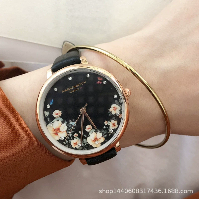 Wholesale Retro Fashion Simple Quartz Watch For Men And Women Silicone Case Imitation Leather Strap Round Dial - Image 3