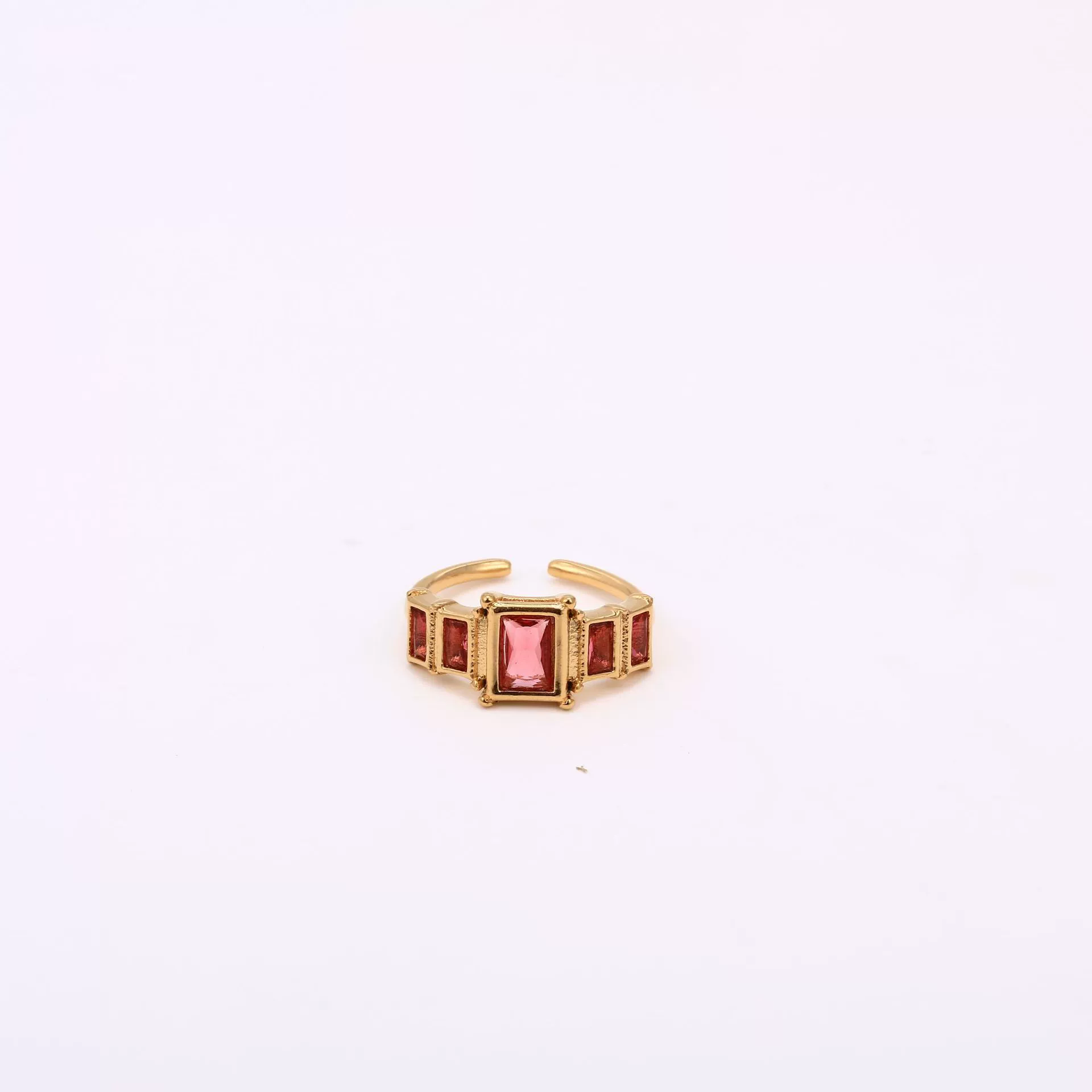 Wholesale Retro Geometric Colored Zircon December Birthstone Titanium Steel Electroplated Ring Unisex - Image 9