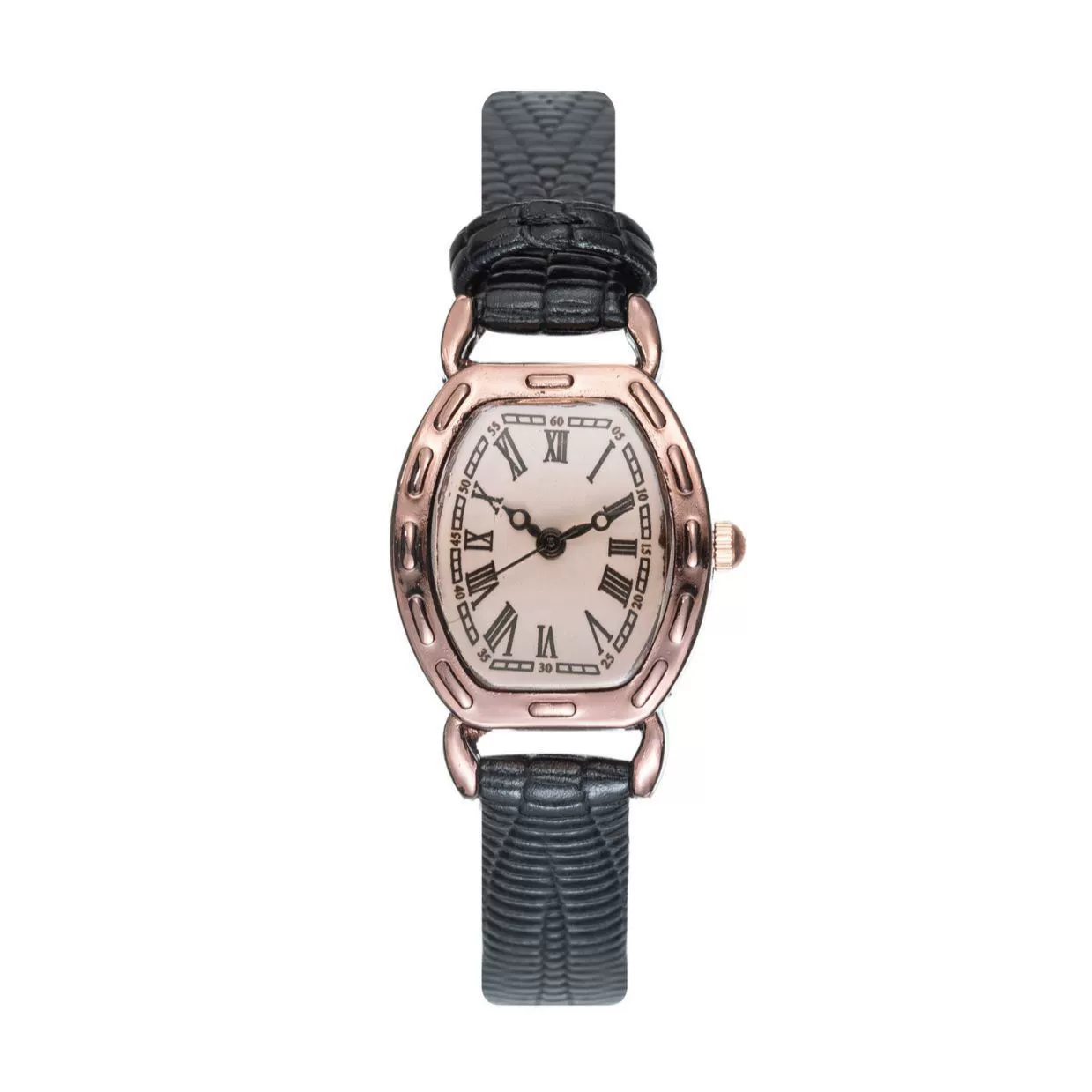 Wholesale Retro Ladies Alloy Case Pu Strap Barrel Shape Quartz Watch - Image 7