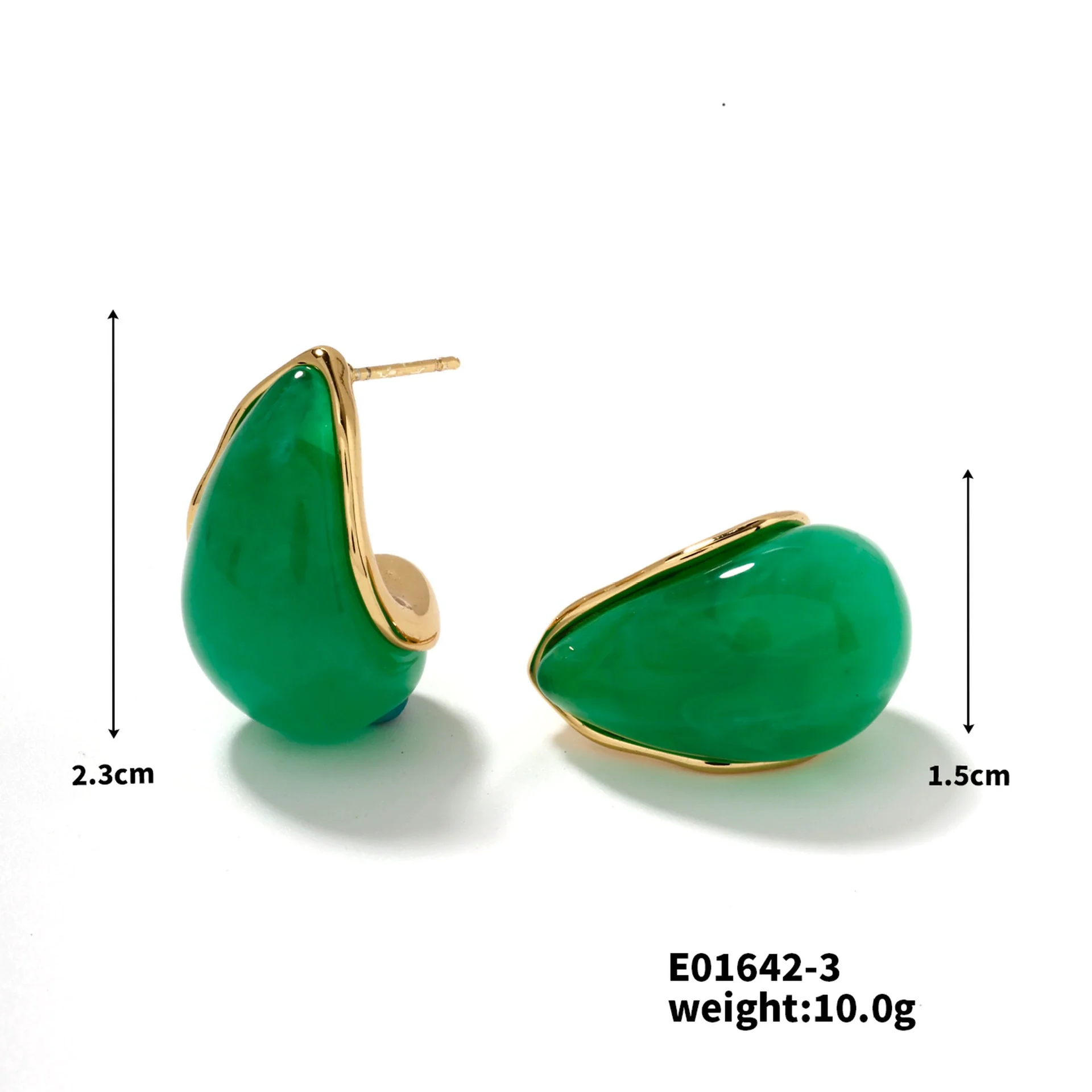 Wholesale Retro Luxury Stainless Steel Water Drop Electroplated Geometric Women's Earrings - Image 8