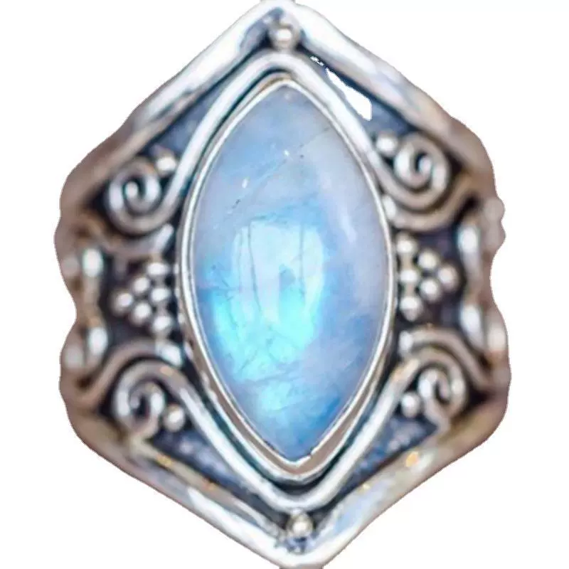Wholesale Retro Metal Geometric Horse Eye Ring With Electroplating - Image 5
