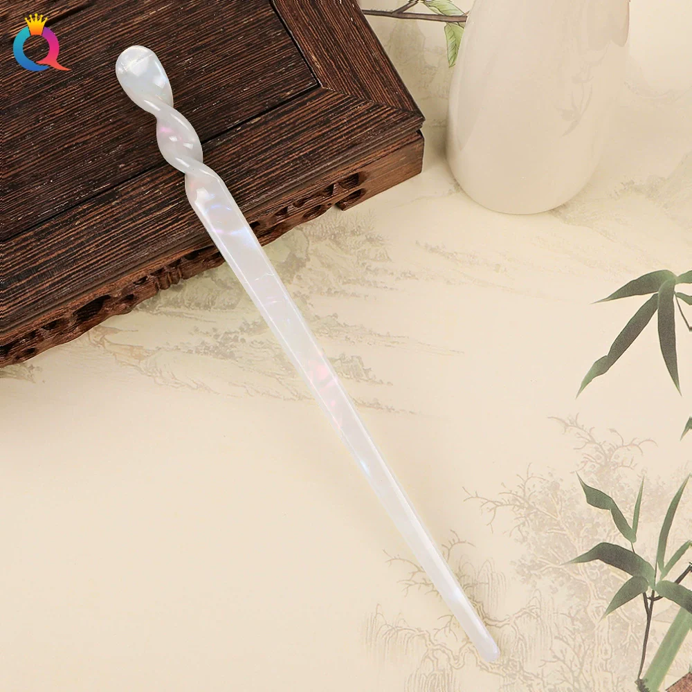 Wholesale Retro Style Marble Acetic Acid Plate Rhombus Hairpin For Women Hair Accessories - Image 4