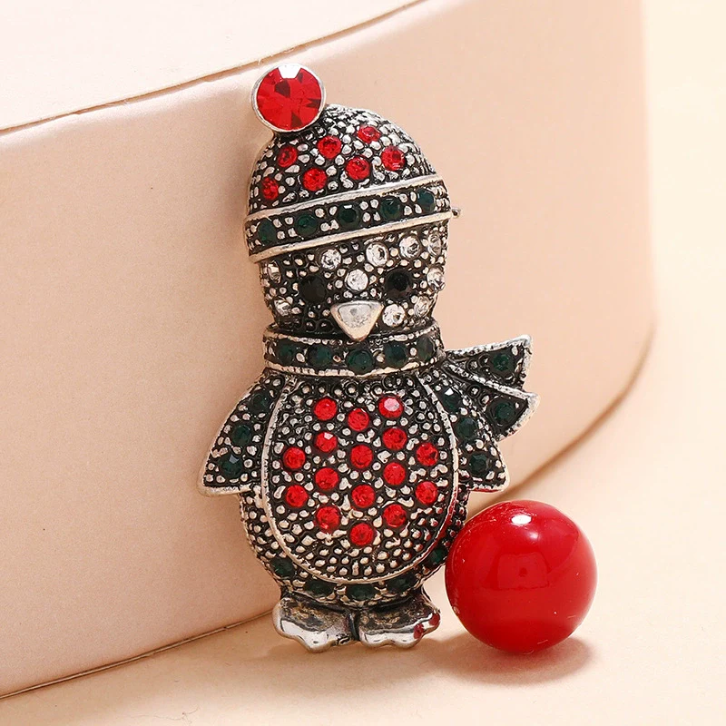 Wholesale Rhinestone Diamond Christmas Brooch With Cartoon Character Design For Women And Unisex - Image 4