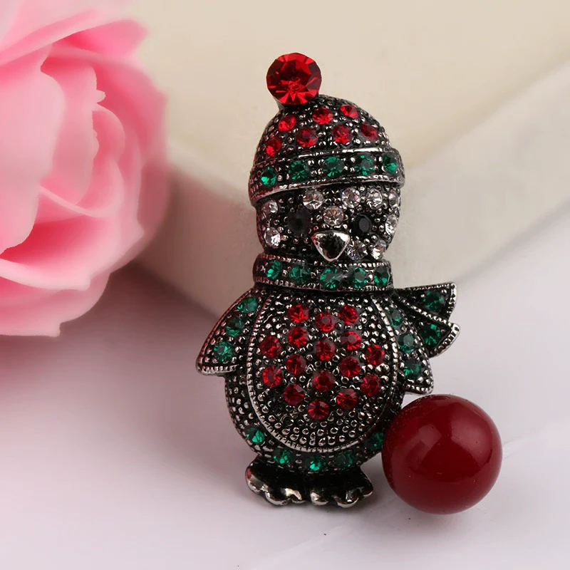 Wholesale Rhinestone Diamond Christmas Brooch With Cartoon Character Design For Women And Unisex - Image 7