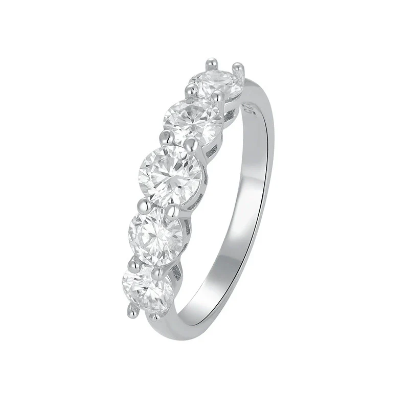 Wholesale Ring 925 Sterling Silver Geometric Design Diamond - Image 6