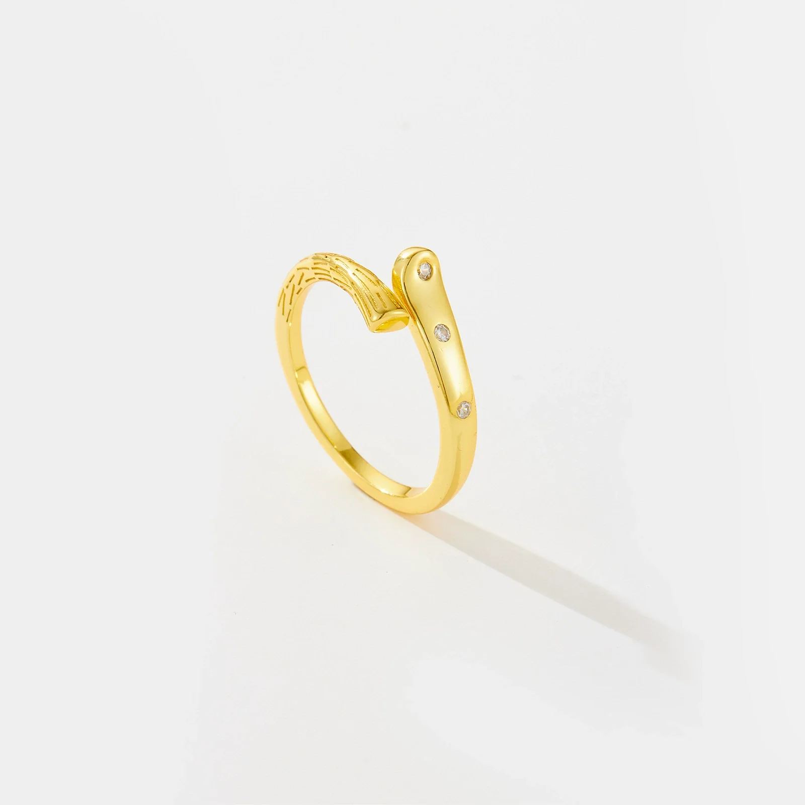 Wholesale Ring 925 Sterling Silver Irregular Geometric Electroplated Platinum 18K Gold Unisex - Image 4