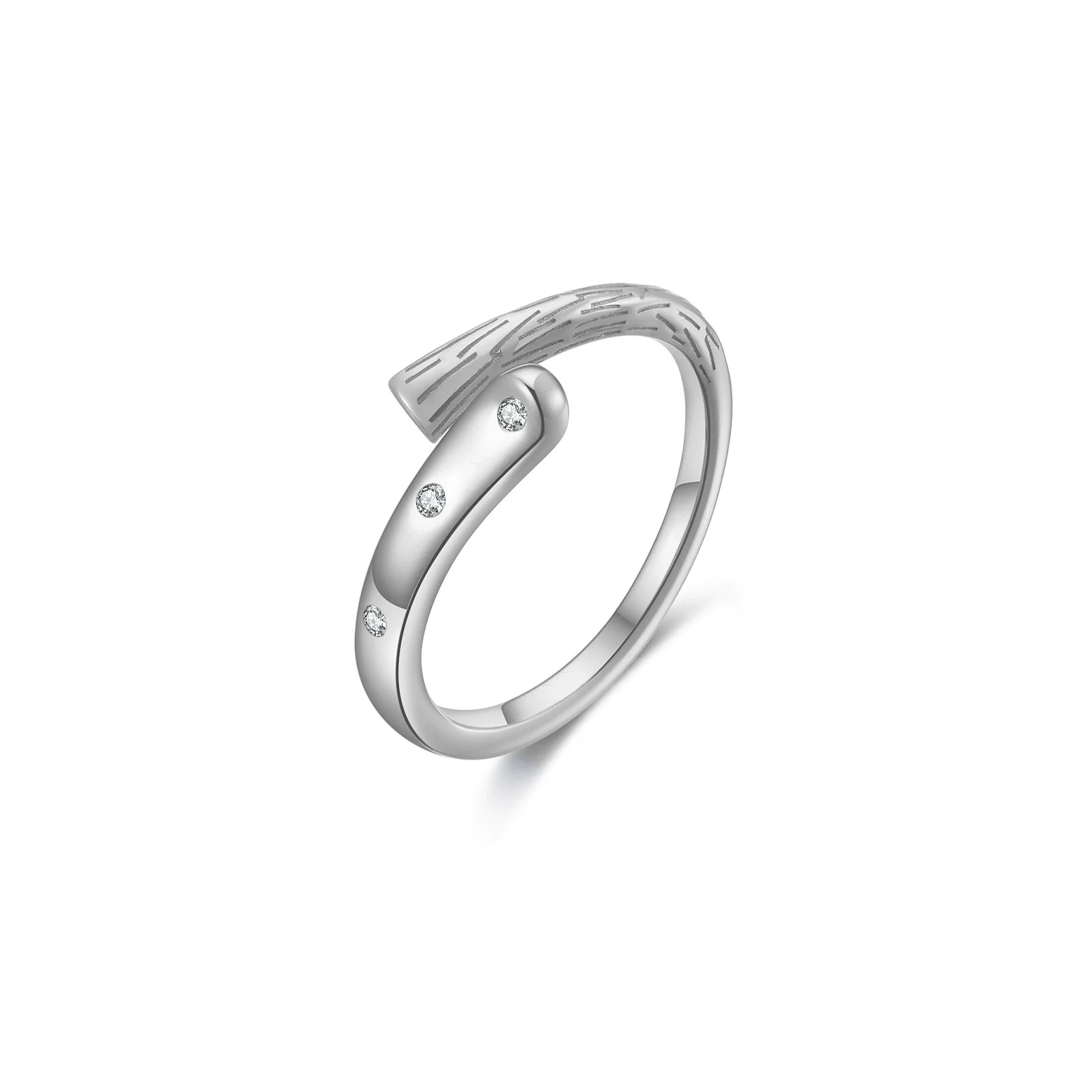Wholesale Ring 925 Sterling Silver Irregular Geometric Electroplated Platinum 18K Gold Unisex - Image 5