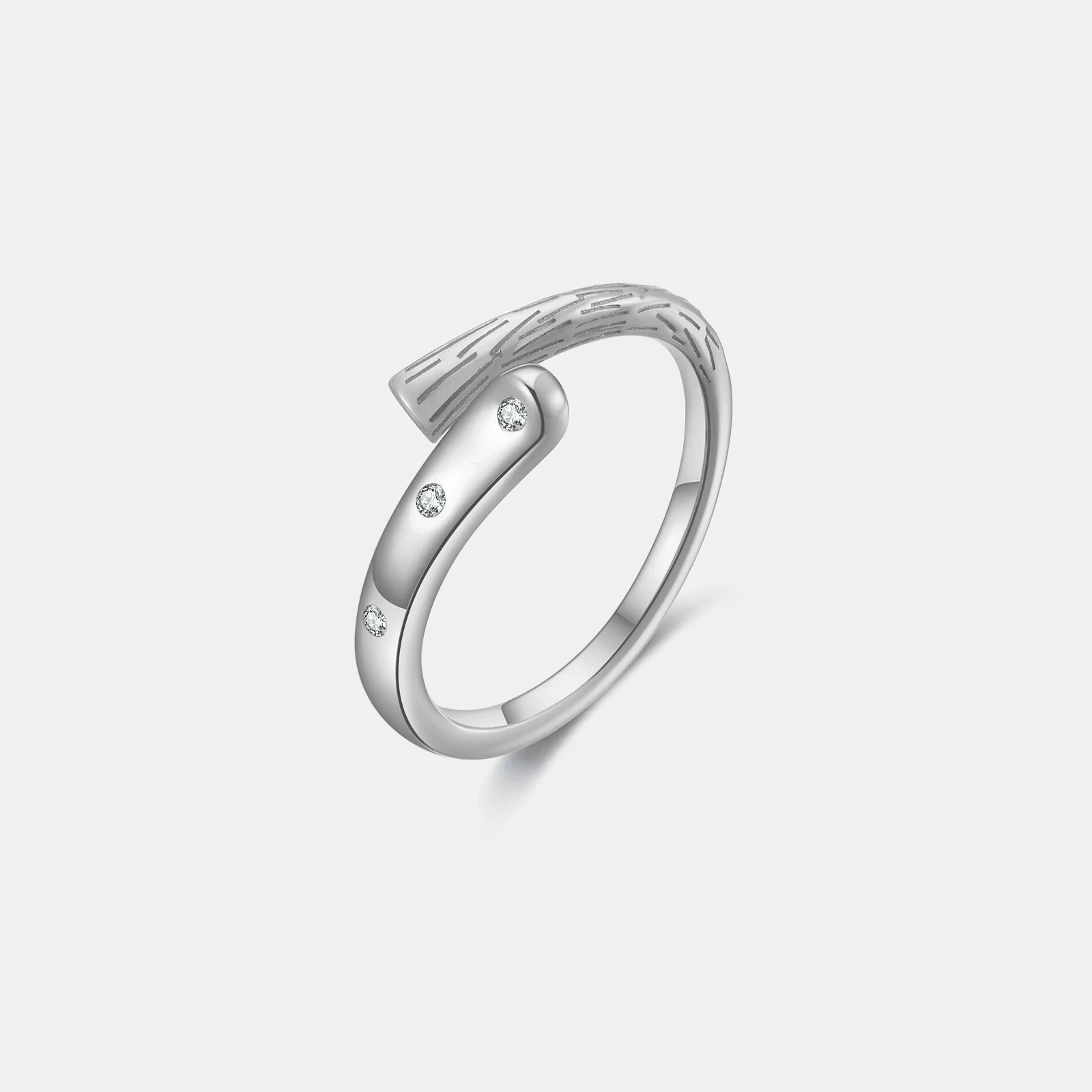 Wholesale Ring 925 Sterling Silver Irregular Geometric Electroplated Platinum 18K Gold Unisex - Image 6