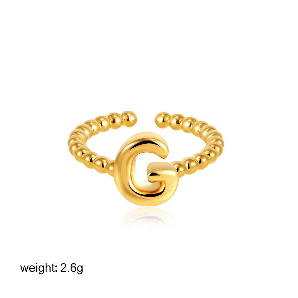 Wholesale Ring Copper Electroplated English Letter Jewelry - Image 12