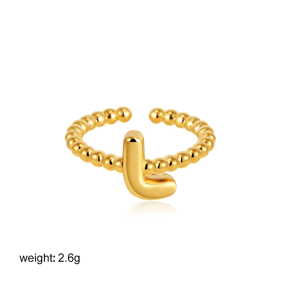 Wholesale Ring Copper Electroplated English Letter Jewelry - Image 17