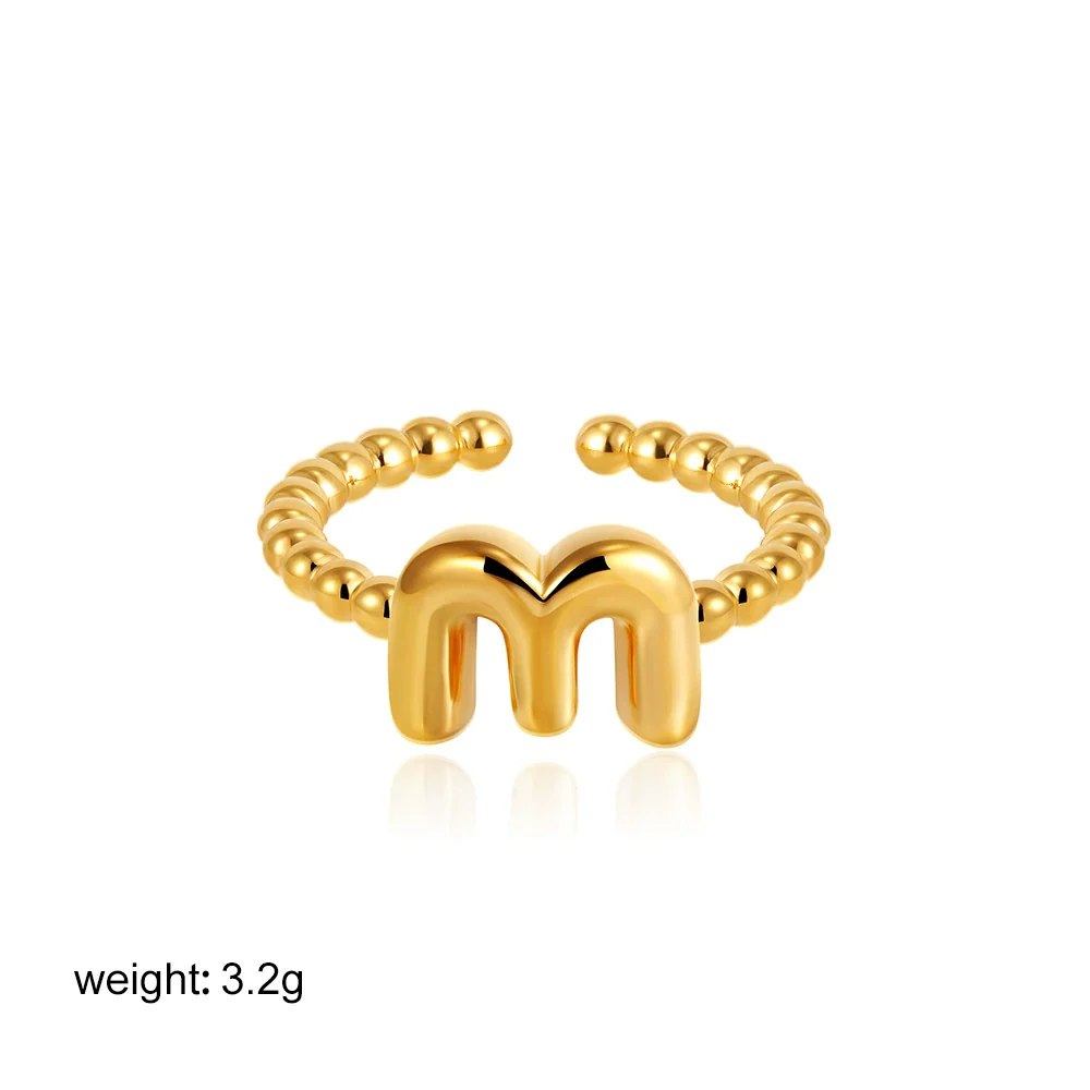 Wholesale Ring Copper Electroplated English Letter Jewelry - Image 18