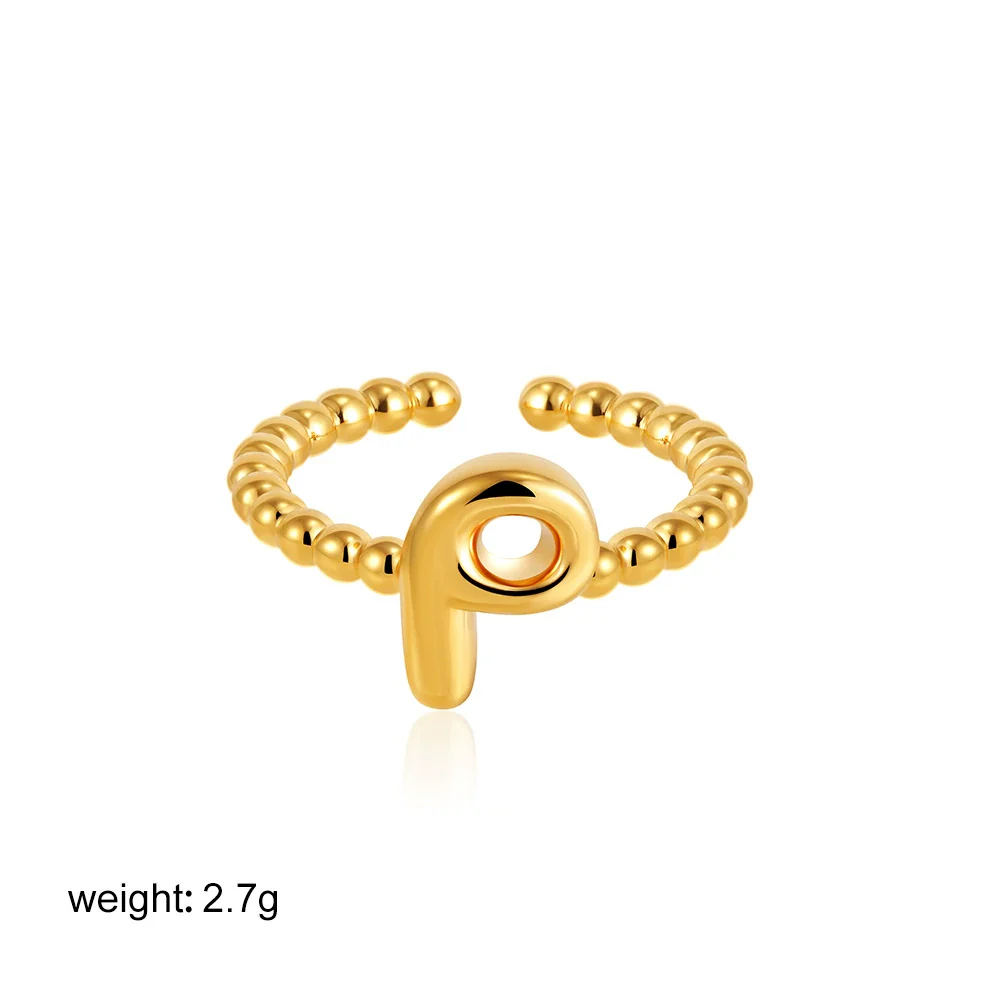 Wholesale Ring Copper Electroplated English Letter Jewelry - Image 21