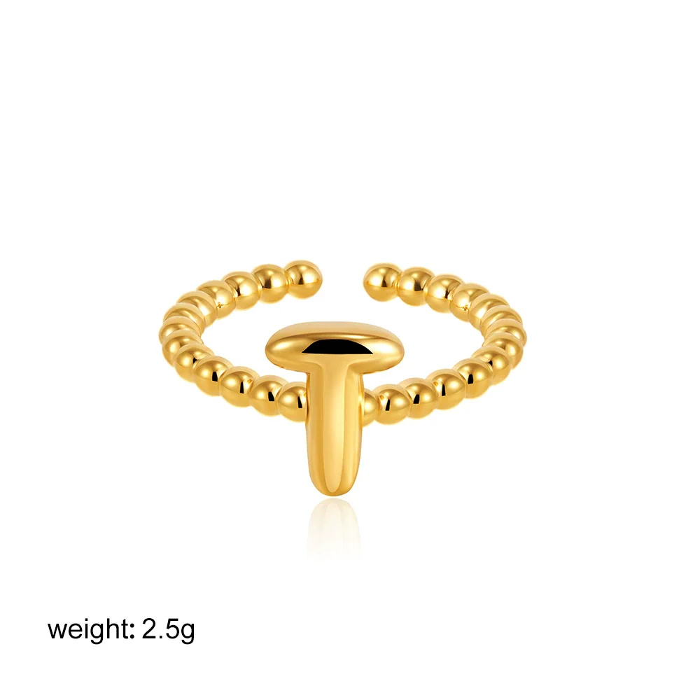 Wholesale Ring Copper Electroplated English Letter Jewelry - Image 25