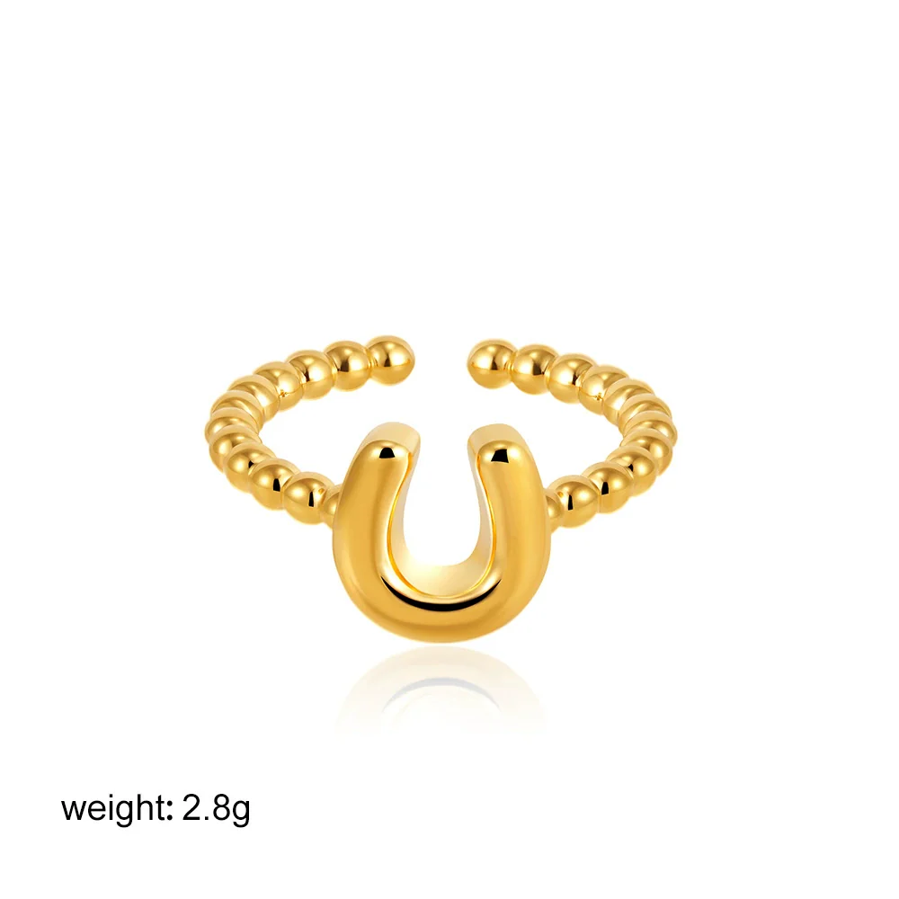 Wholesale Ring Copper Electroplated English Letter Jewelry - Image 26