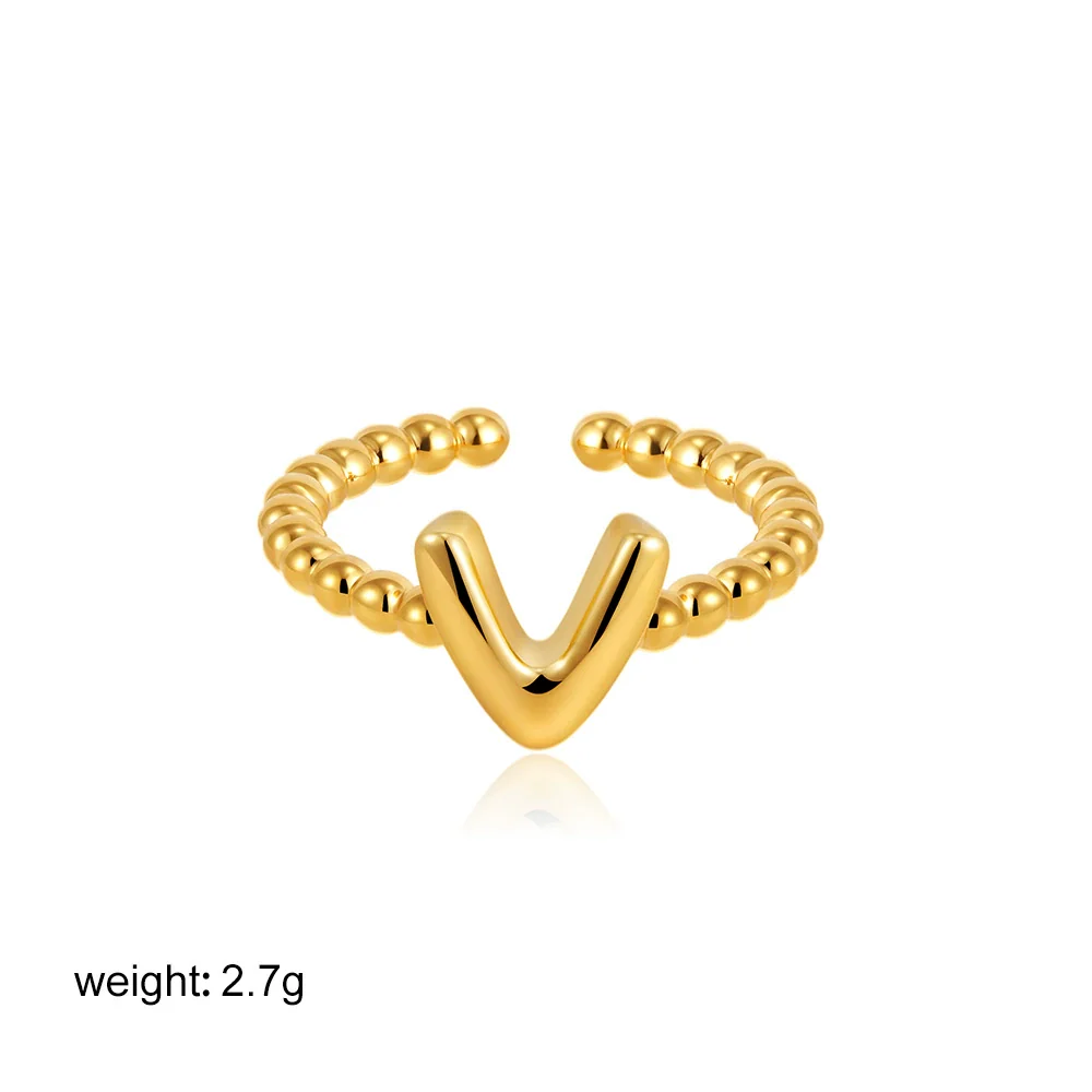 Wholesale Ring Copper Electroplated English Letter Jewelry - Image 27