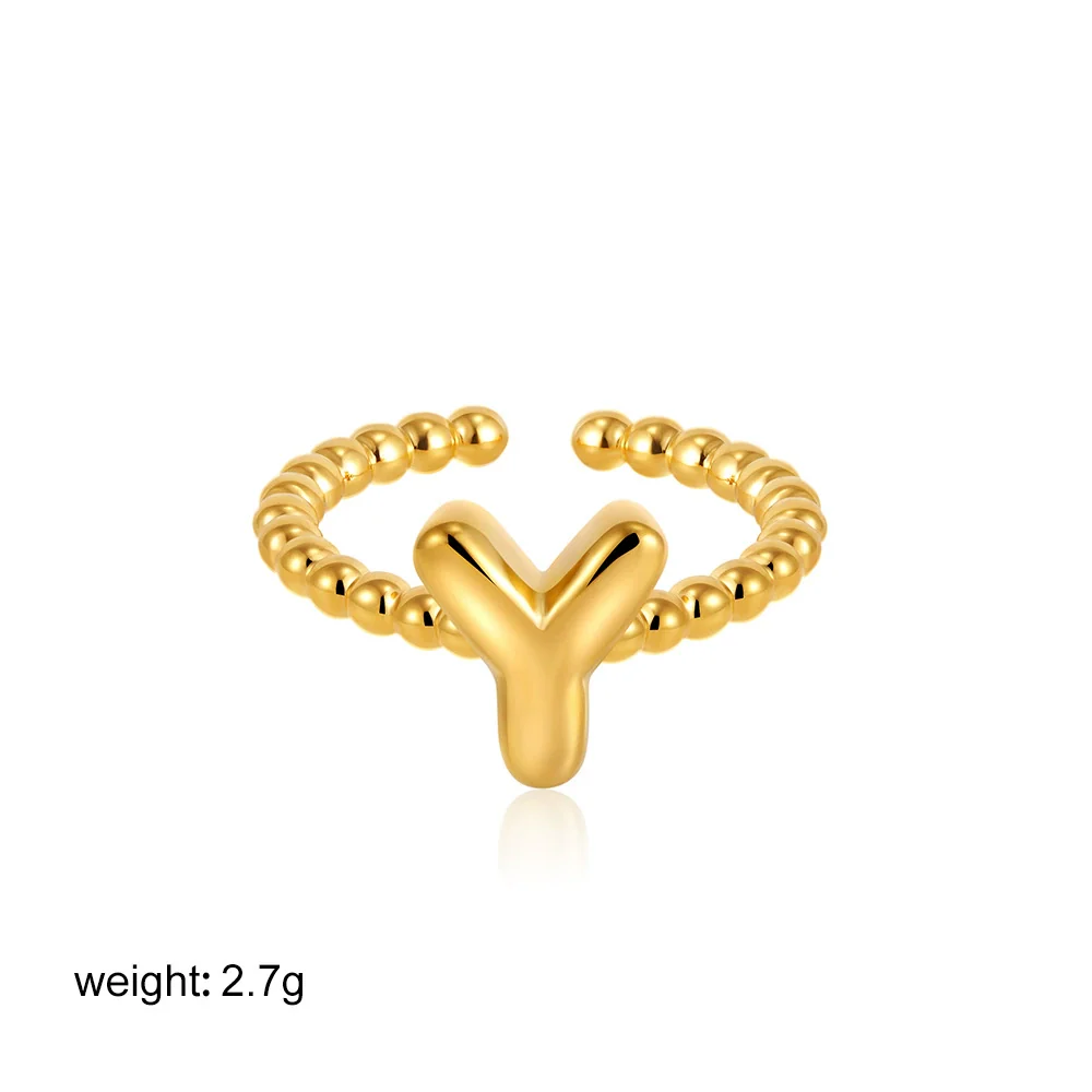 Wholesale Ring Copper Electroplated English Letter Jewelry - Image 30