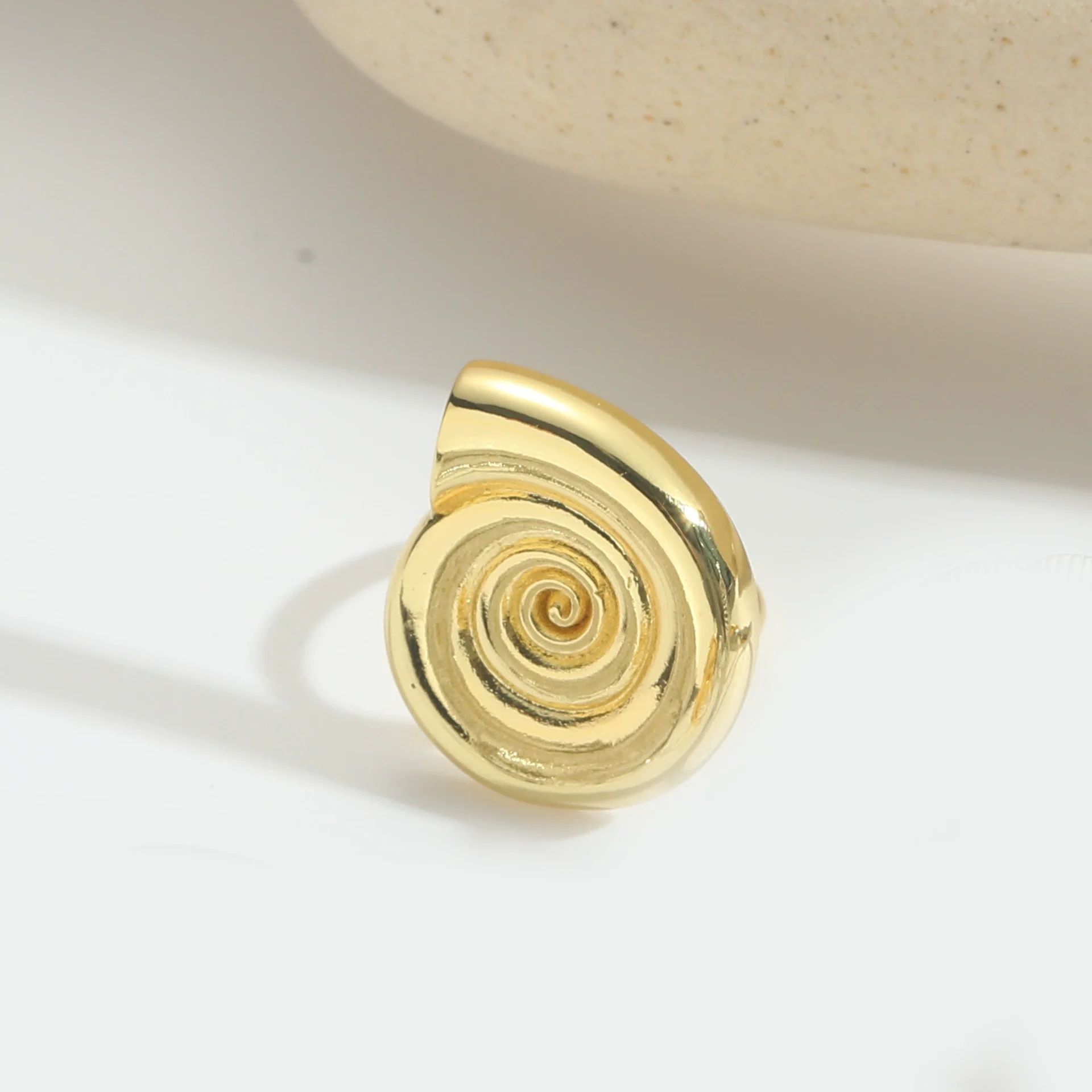 Wholesale Ring Copper Electroplated Retro Glossy Spiral Conch Animal Zodiac Shape Unisex - Image 6