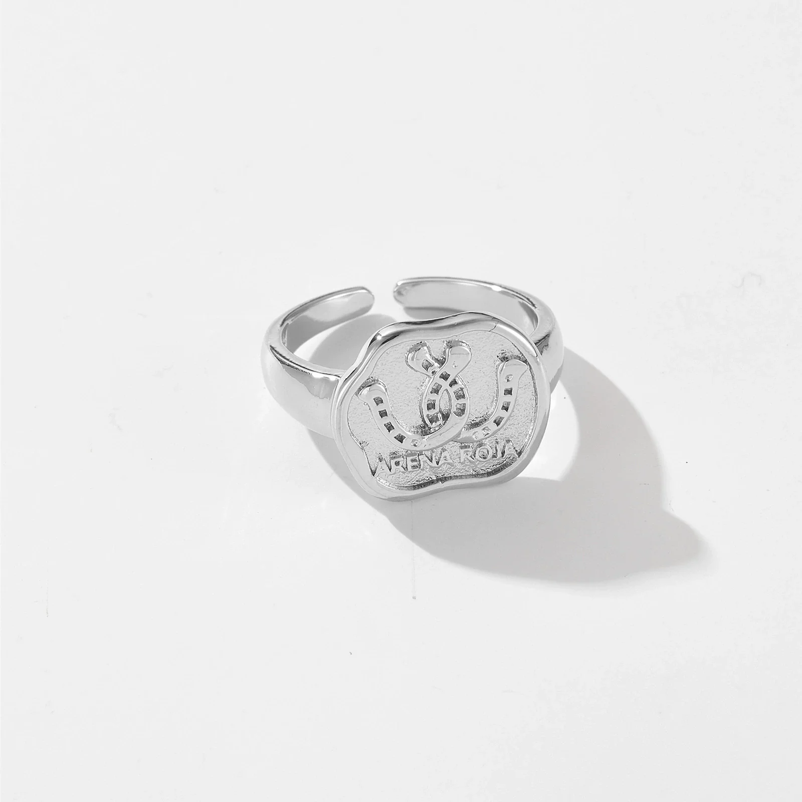 Wholesale Ring Copper Geometric Electroplated Platinum 18K Gold Fashion Opening Adjustable Women's - Image 3