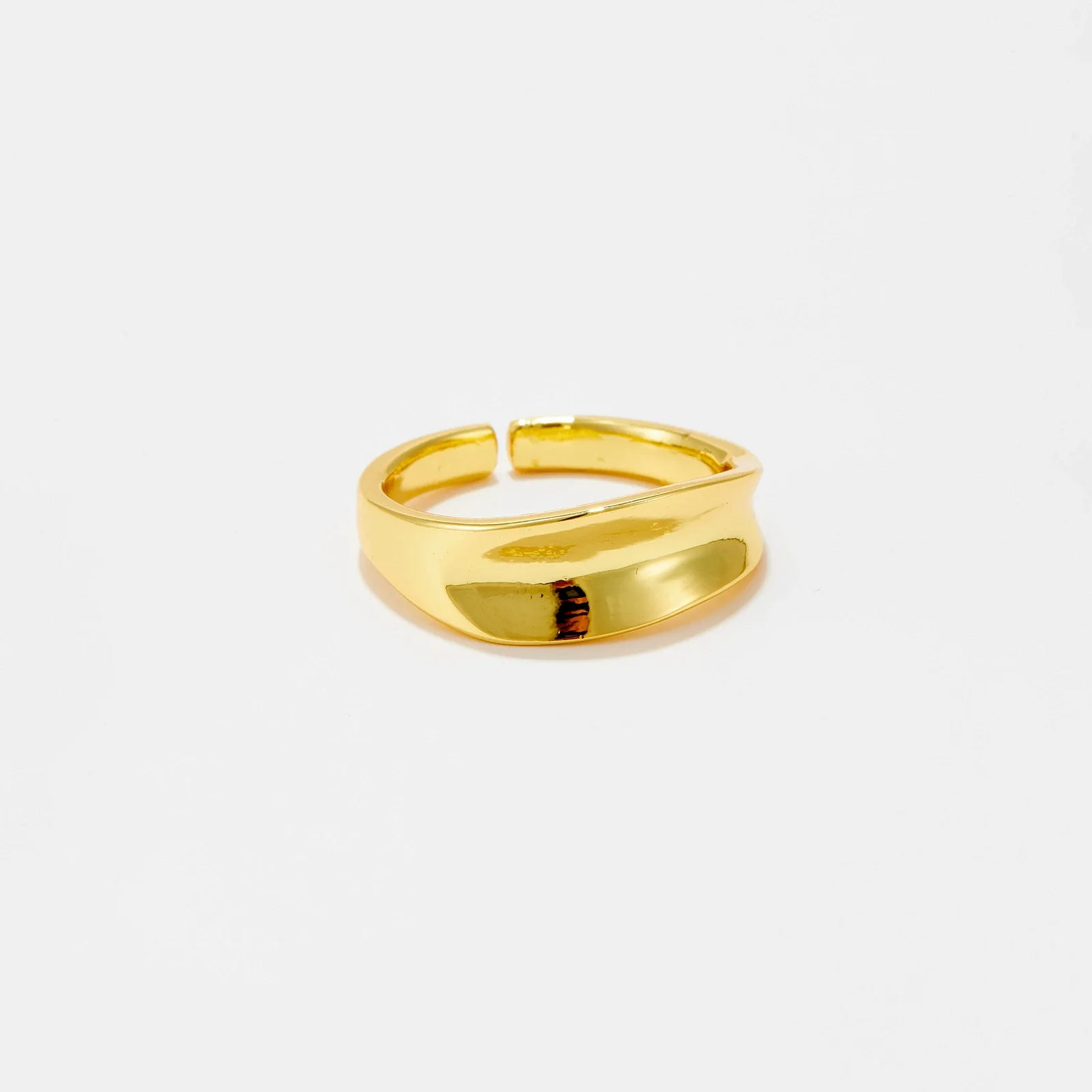 Wholesale Ring Copper Geometric Irregular Electroplated Platinum 18K Gold Light Luxury Style For Women - Image 4