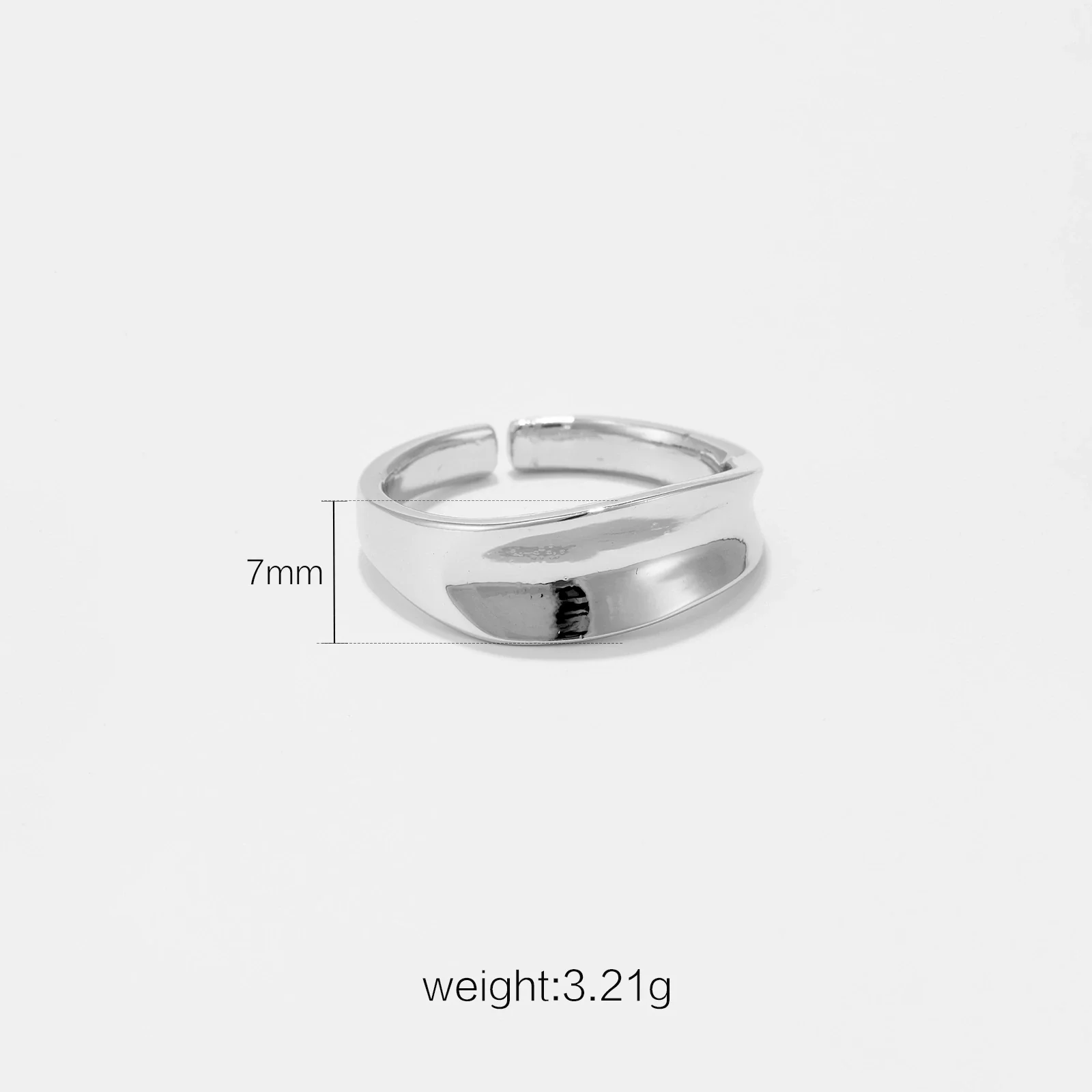 Wholesale Ring Copper Geometric Irregular Electroplated Platinum 18K Gold Light Luxury Style For Women - Image 6